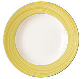 _Тарелка глубокая d26см h4,5см с желтым бортом «Bagamas 2» RAK Porcelain (кр12) фарфор