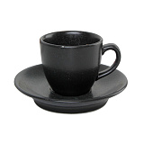 Чашка кофейная 90мл, цв.черный «Seasons Black» Porland (кр24) фарфор